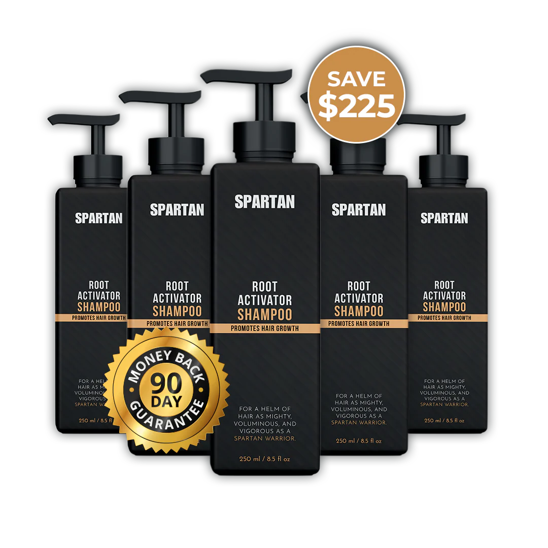 5x Root Activator Shampoo + EXTRA ROOT ACTIVATOR CONDITIONER + SCALP BRUSH + DIGITAL COURSE